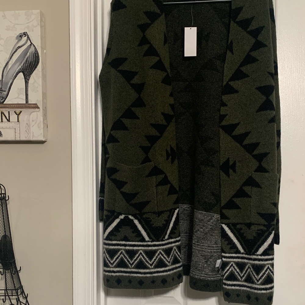 Frye Olive Green Knit Cardigan